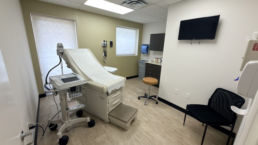 Private exam room at Sage Urgent Care
