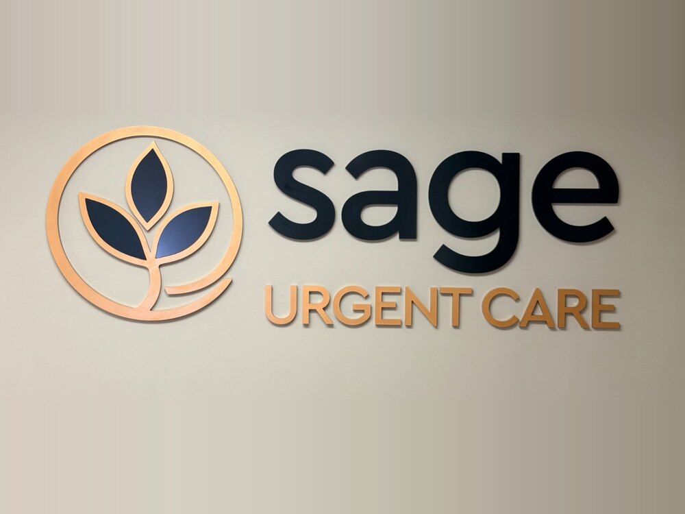 Sage Urgent Care signage at the Berkeley Heights clinic